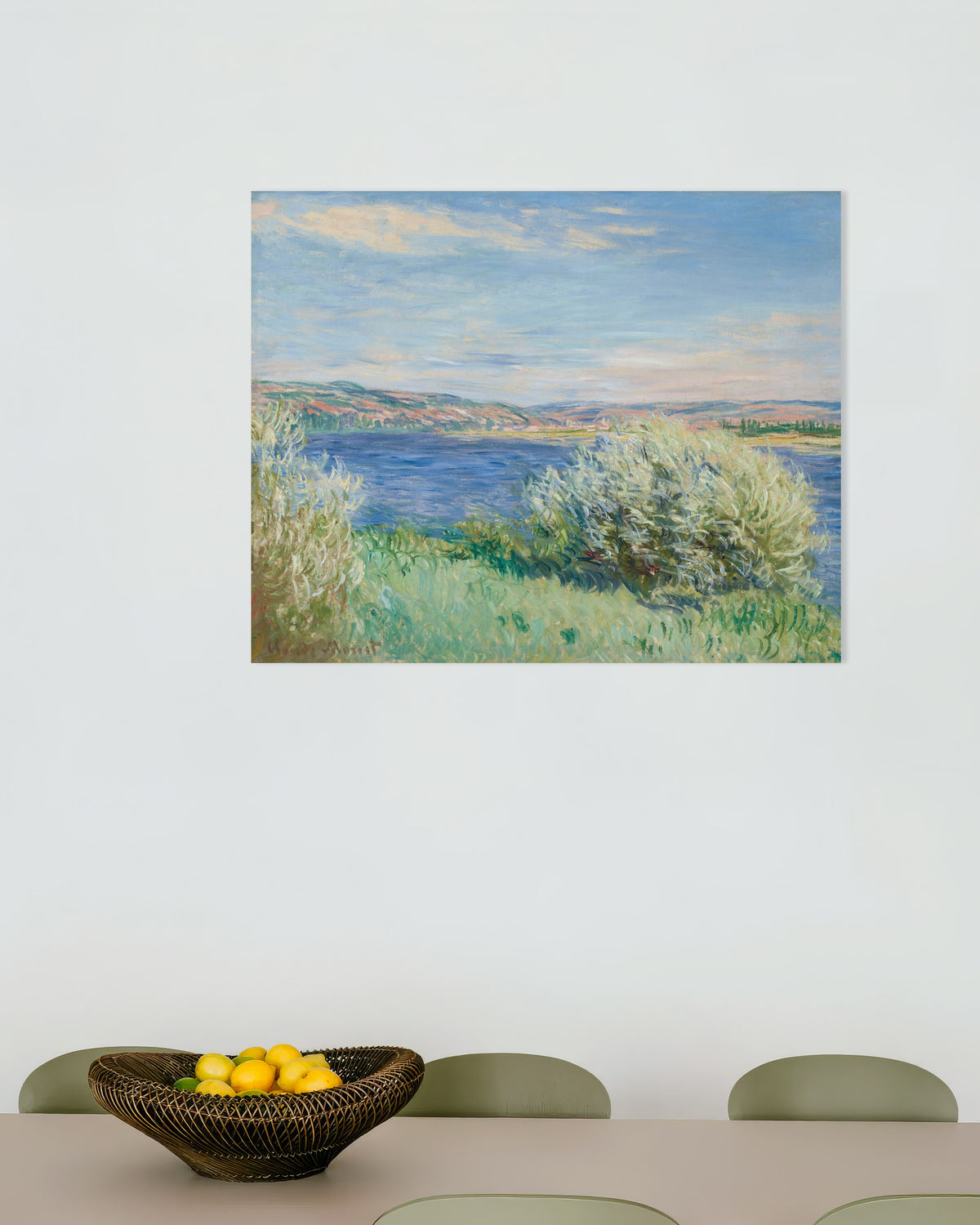 Poster Seines stränder nära Vétheuil (1881) av Claude Monet