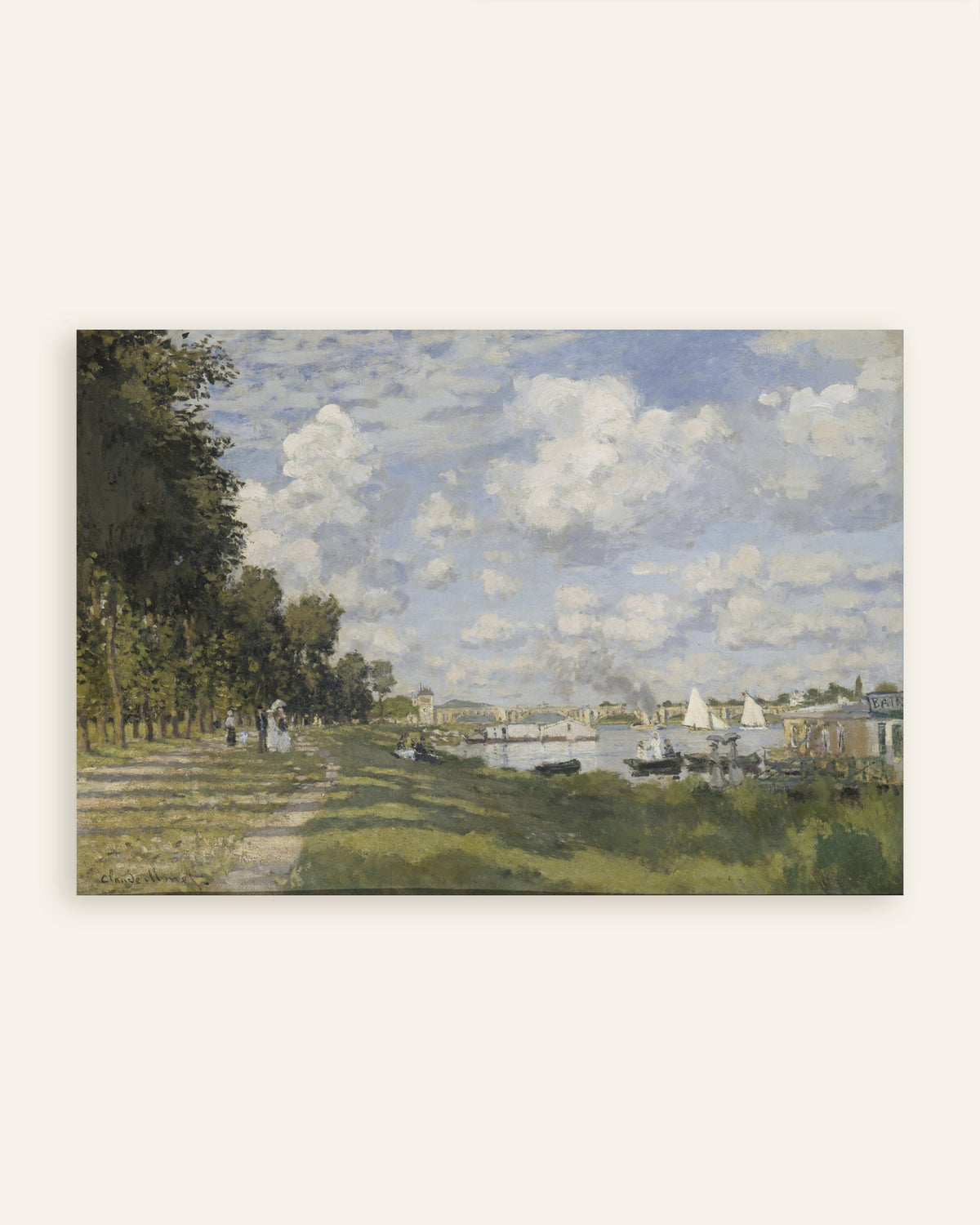 Poster Bassängen vid Argenteuil (ca 1872) av Claude Monet, miniatyr