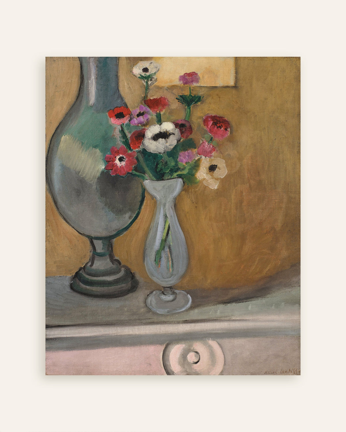 Poster av Anemonbuketten (1918) av Henri Matisse, miniatyrbild