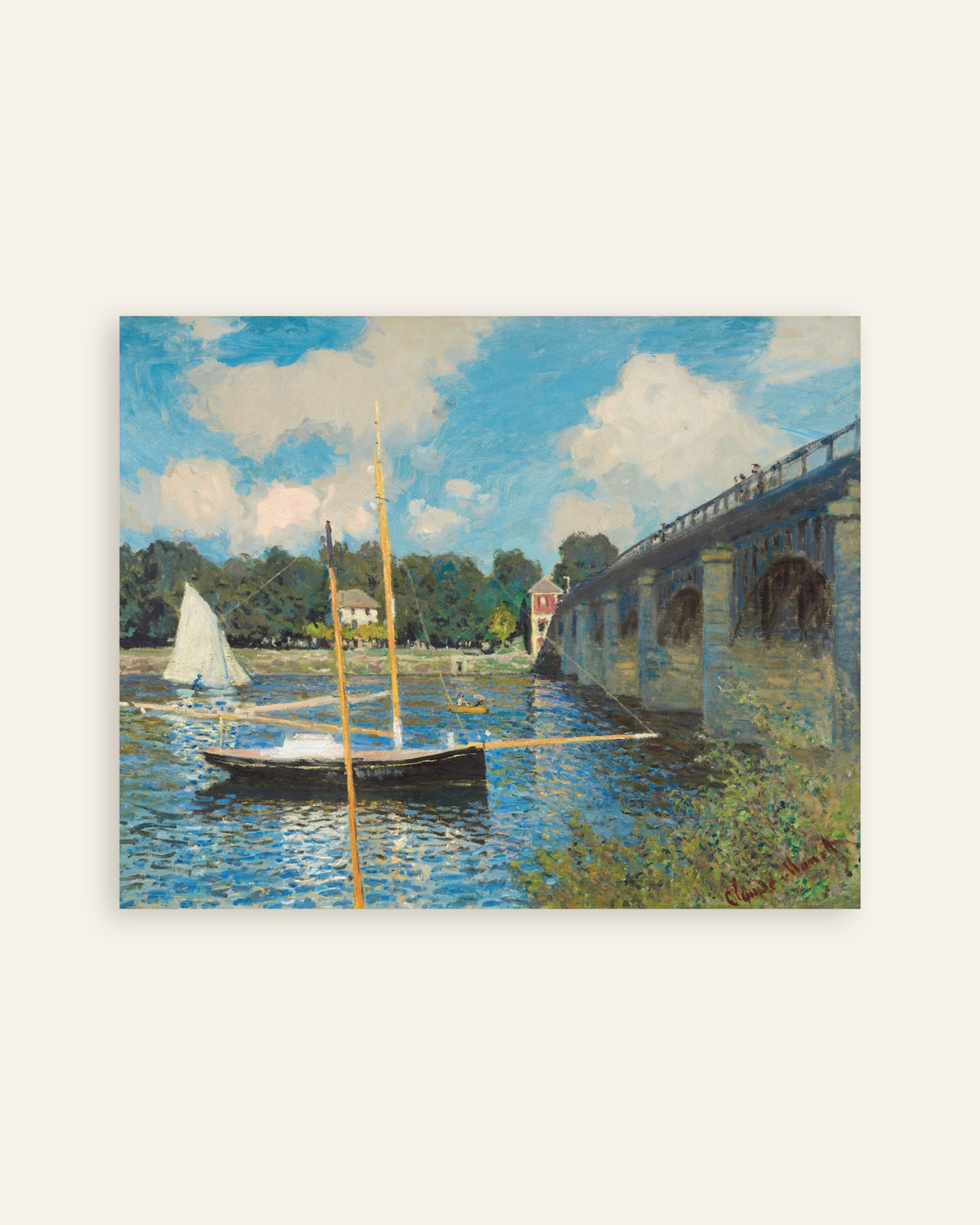 Poster Bron i Argenteuil (1874) av Claude Monet, miniatyr
