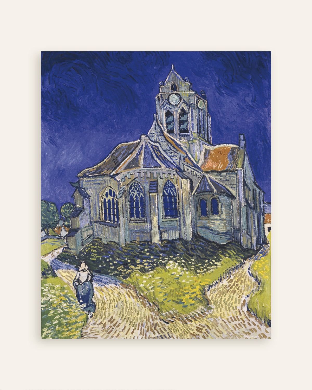 Poster med Kyrkan i Auvers-sur-Oise (1890) av Vincent van Gogh, miniatyr
