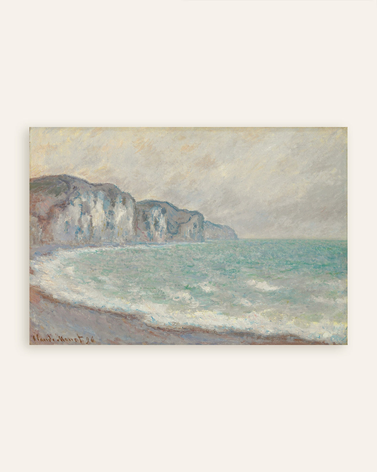 Poster Klippan vid Pourville (1896) av Claude Monet, miniatyr