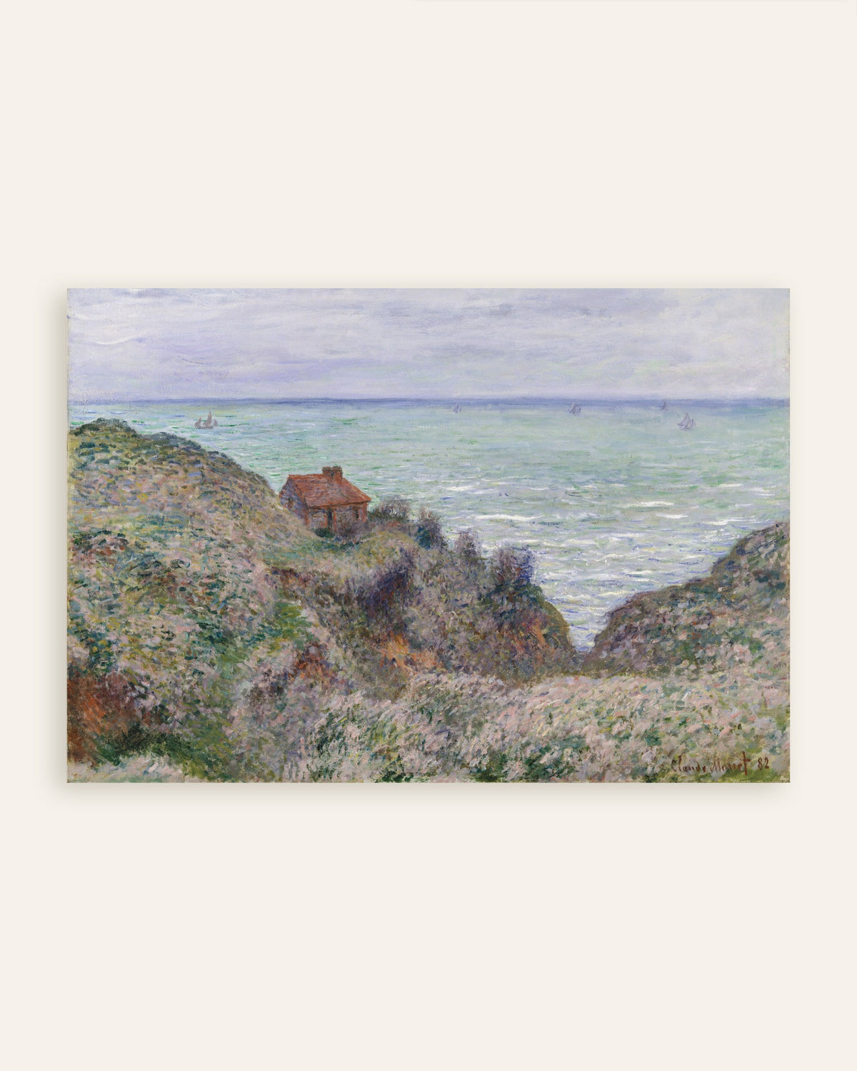 Poster Tullvaktarens stuga (1882) av Claude Monet, miniatyr