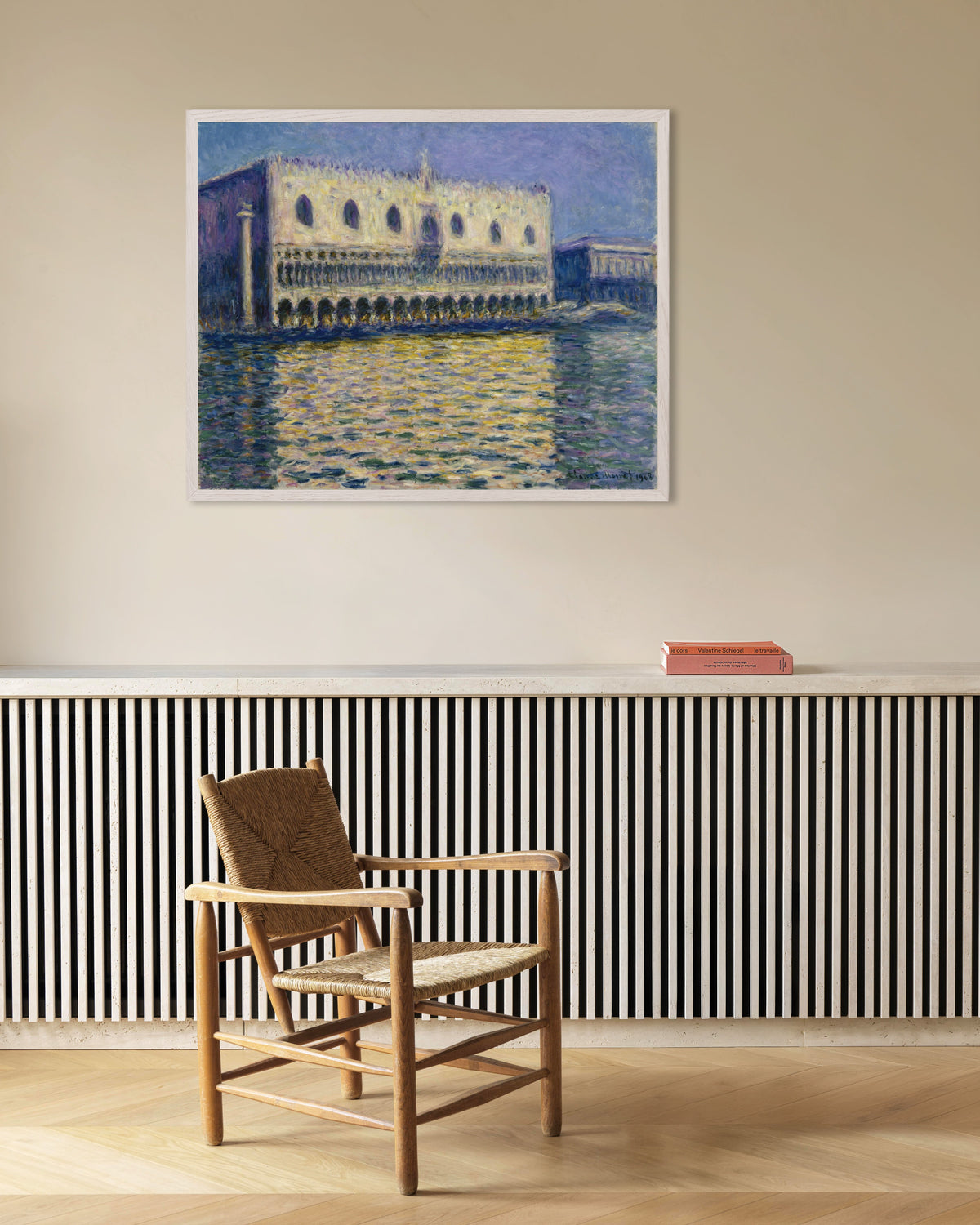 Poster Dogepalatset (1908) av Claude Monet med vit träram