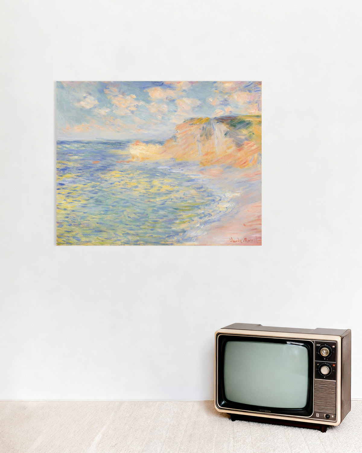 Poster Falaise d'Amont, Étretat (1885) av Claude Monet
