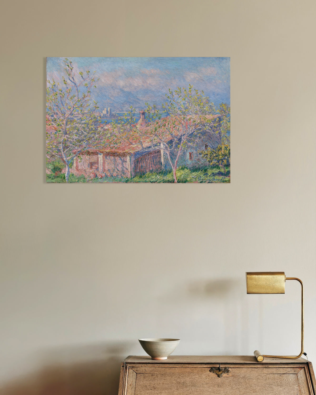 Poster Trädgårdsmästarens hus i Antibes (1888) av Claude Monet