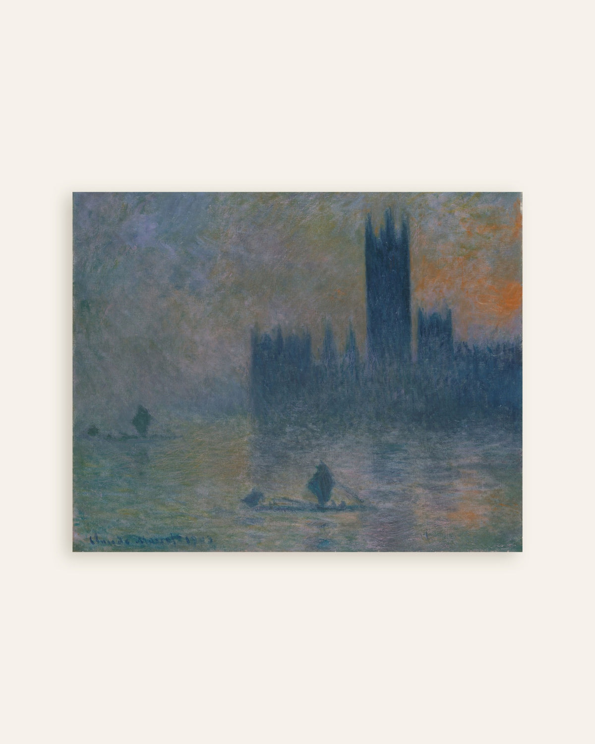Poster Parlamentet, dimeffekt (1903–1904) av Claude Monet, miniatyr