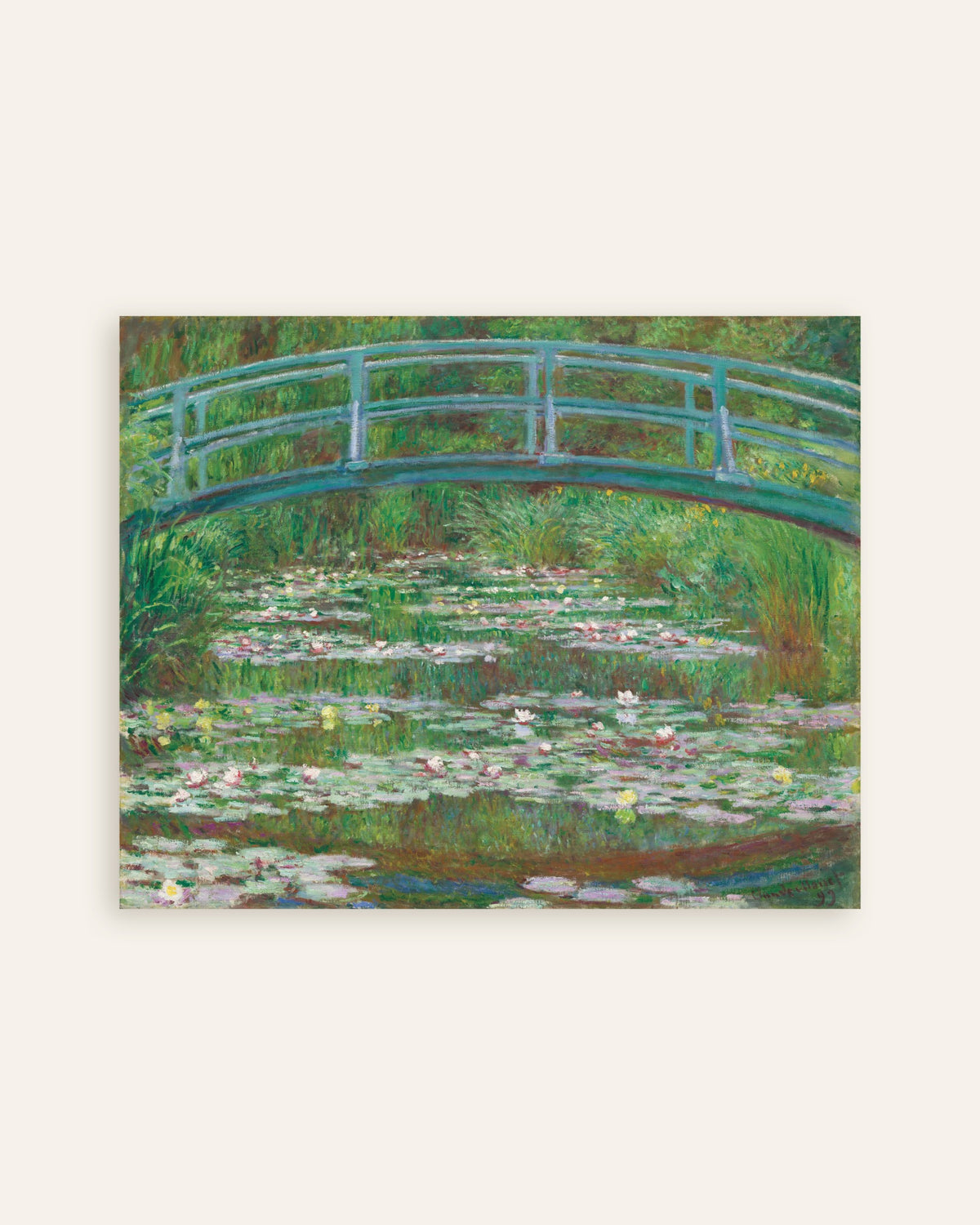Poster Den japanska bron (1899) av Claude Monet, miniatyr