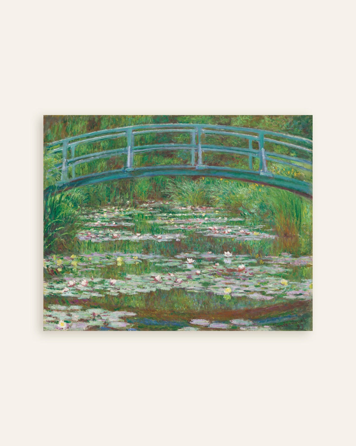 Poster Den japanska bron (1899) av Claude Monet, miniatyr