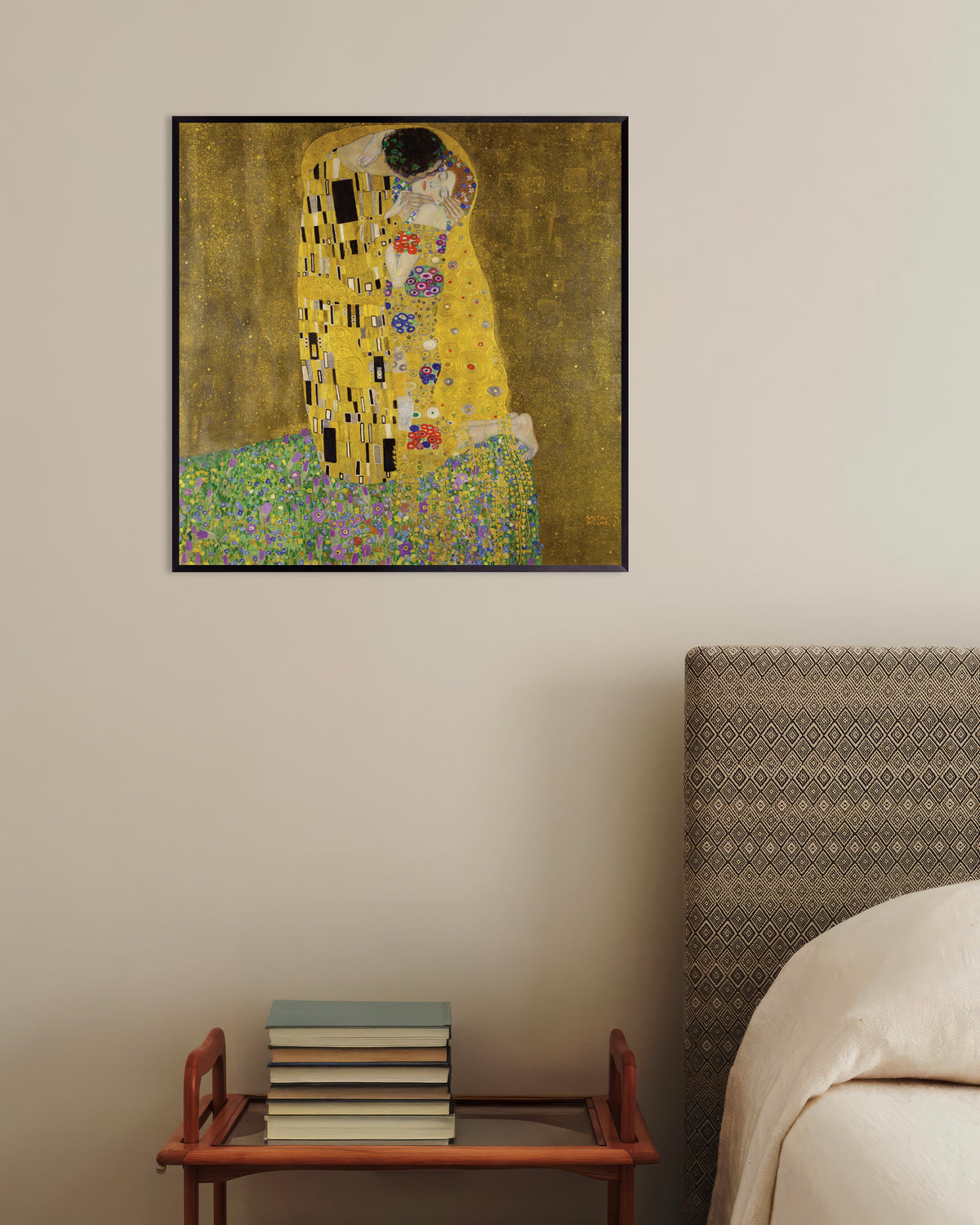 Poster Kyssen (1907–1908) av Gustav Klimt med metallram