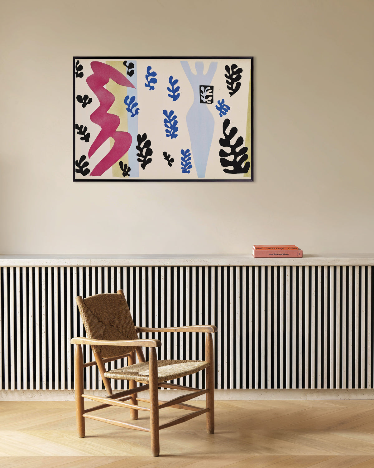 Poster av Knivkastaren (Jazz, 1947) av Henri Matisse, med metallram