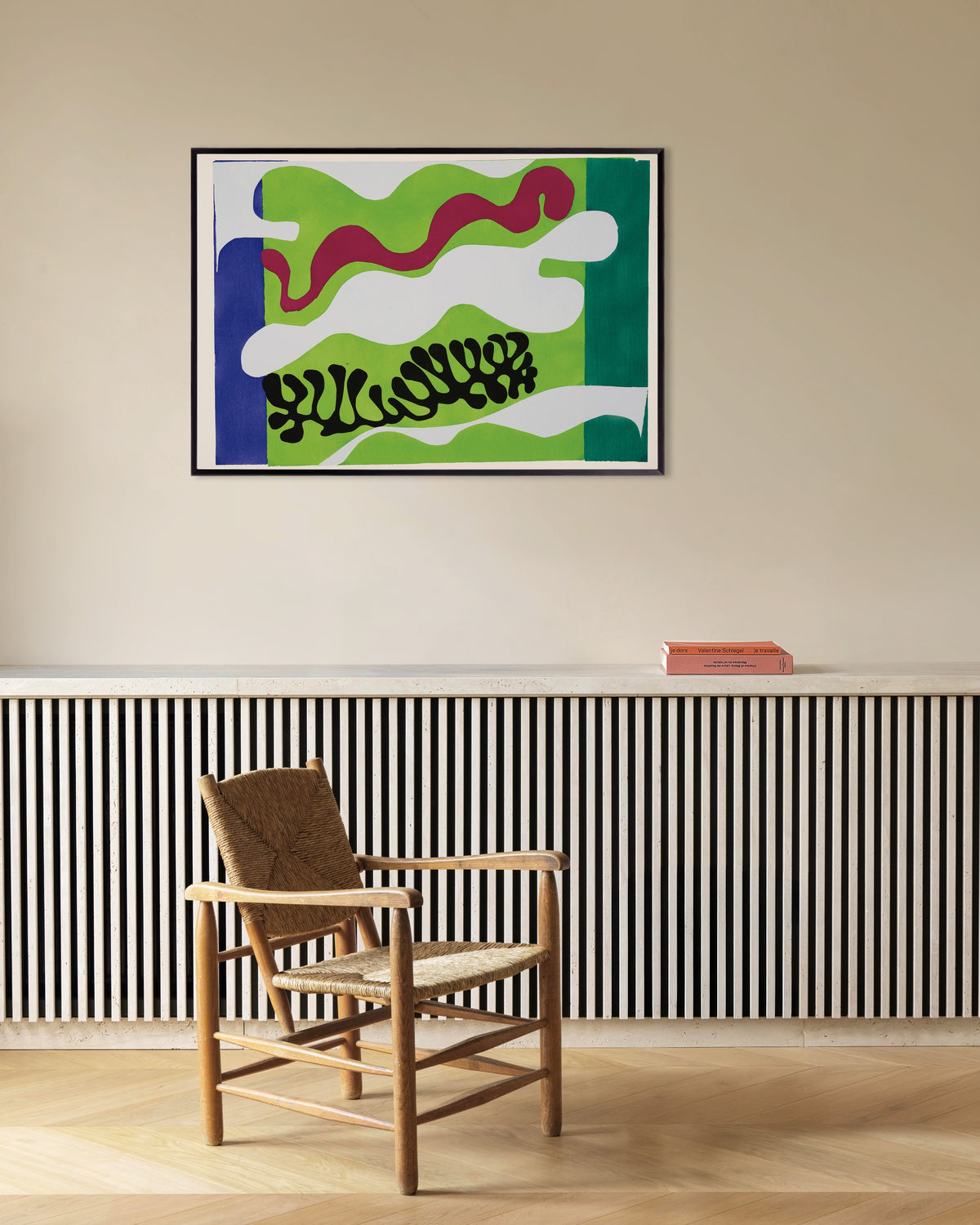 Poster av Lagunen i grönt (Jazz, 1947) av Henri Matisse, med metallram