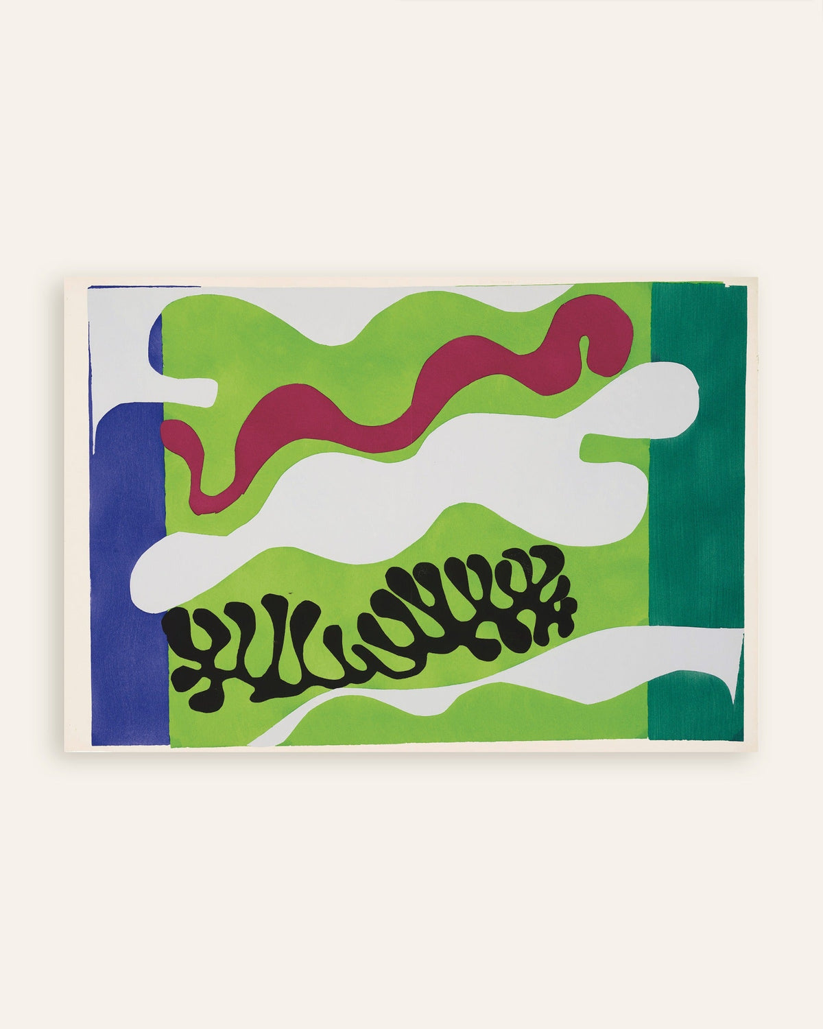 Poster av Lagunen i grönt (Jazz, 1947) av Henri Matisse, miniatyr