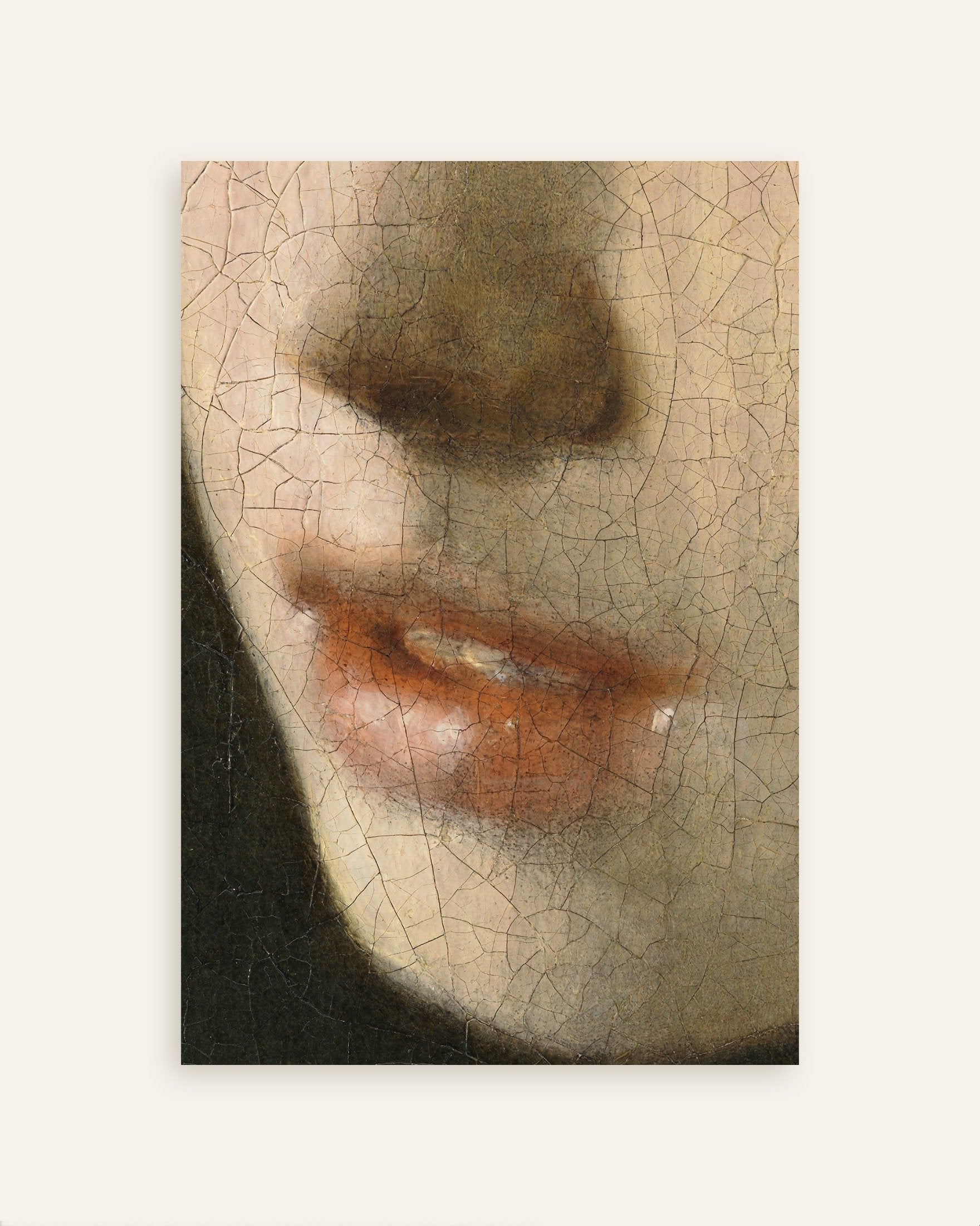 Poster of The Lips (Vertical) - Vermeer Detail Poster, thumbnail