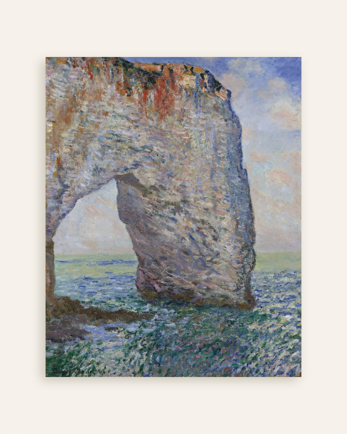 Poster Manneporte vid Étretat (1886) av Claude Monet, miniatyr