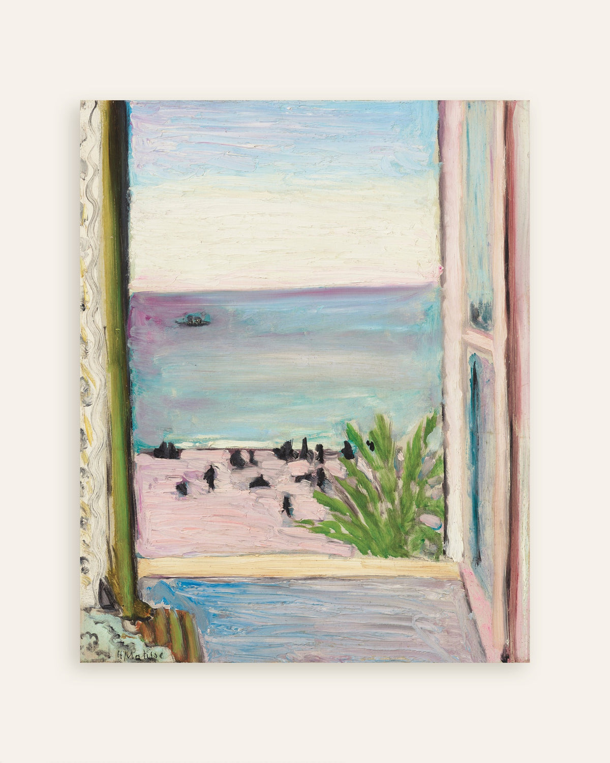 Poster med Det öppna fönstret (1918) av Henri Matisse, miniatyrbild