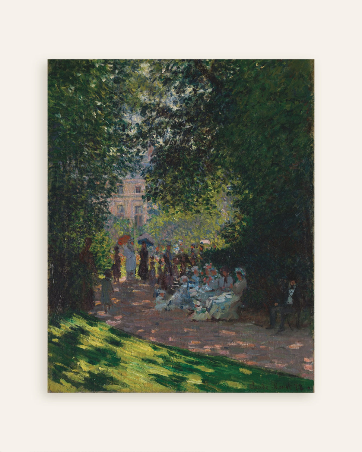 Poster Parc Monceau (1878) av Claude Monet, miniatyr
