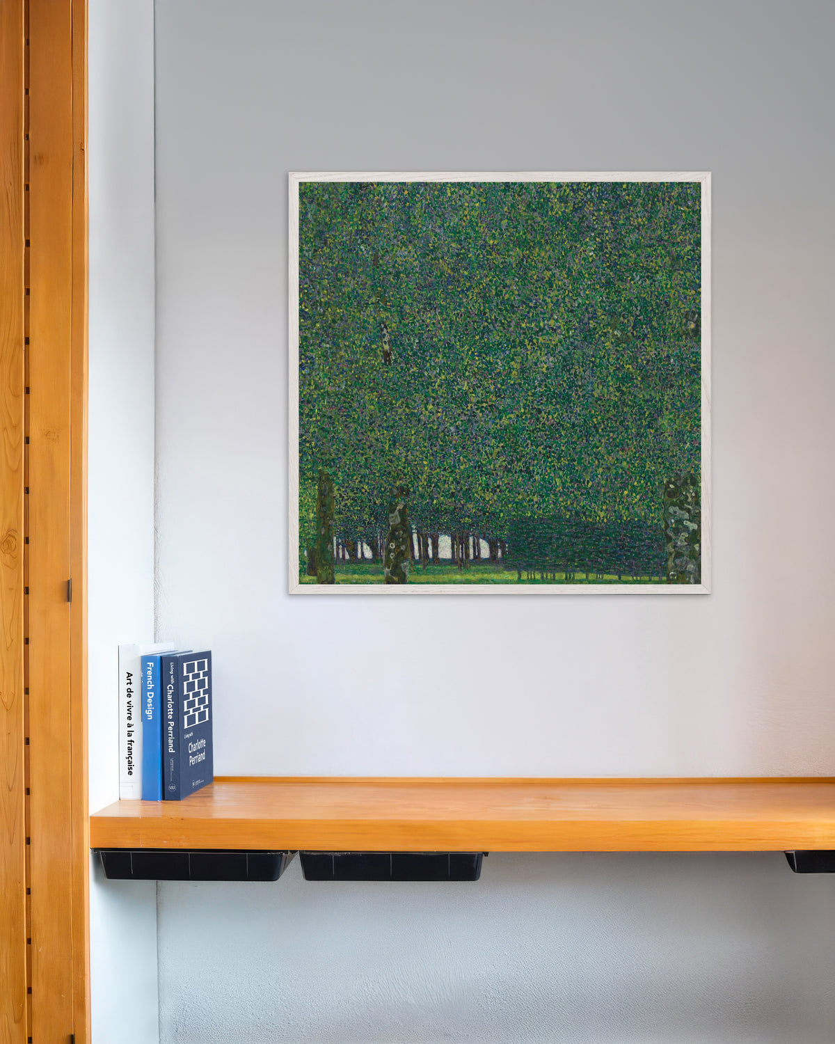 Poster Parken (ca 1910–1911) av Gustav Klimt med vit träram