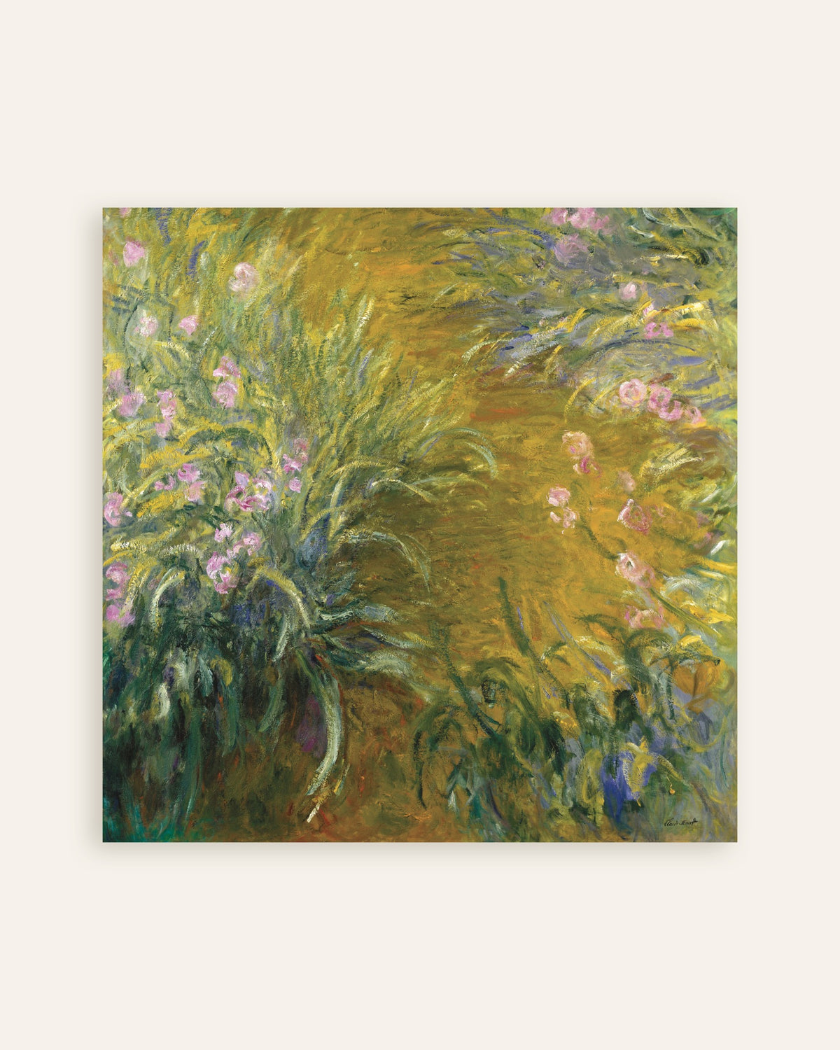 Poster Stigen genom irisarna (1914–1917) av Claude Monet, miniatyr