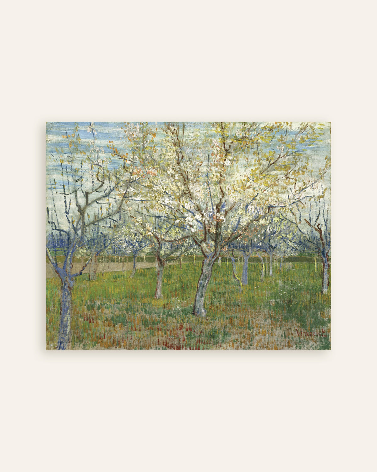 Poster av Den rosa fruktträdgården (1888) av Vincent van Gogh, miniatyrbild