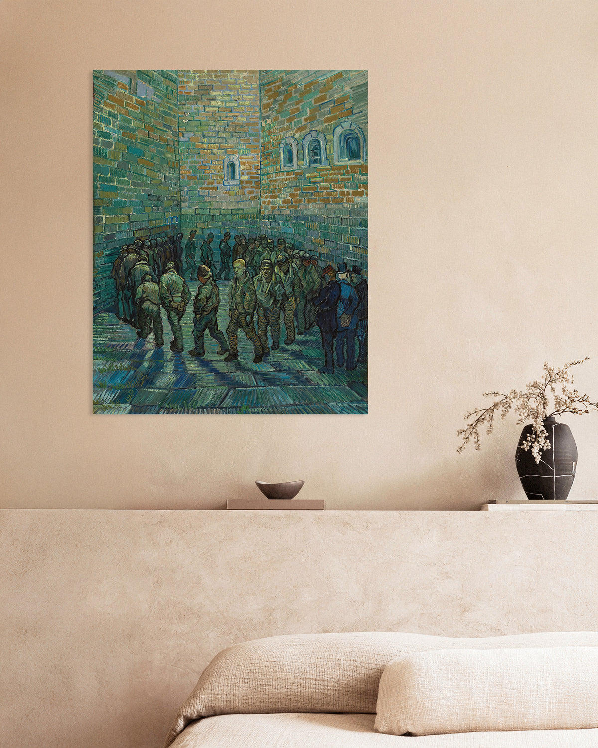 Poster med Fängelsegården, efter Doré (1890) av Vincent van Gogh