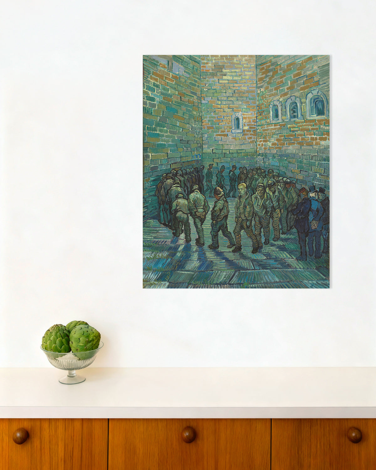 Poster av Fängelsegården, efter Doré (1890) av Vincent van Gogh
