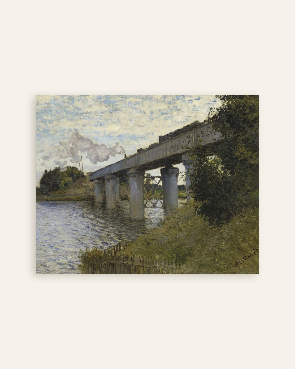 Poster Järnvägsbron vid Argenteuil (1873–1874) av Claude Monet, miniatyr