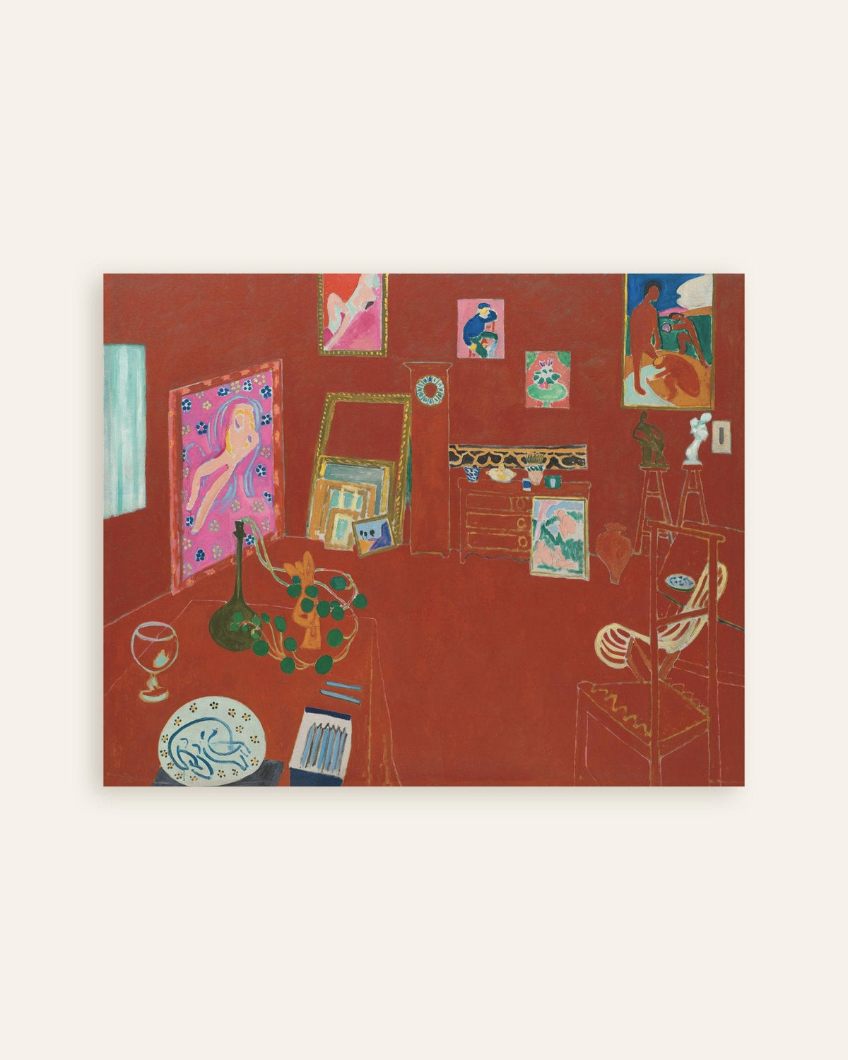 Poster med Den röda ateljén (1911) av Henri Matisse, poster, miniatyrbild