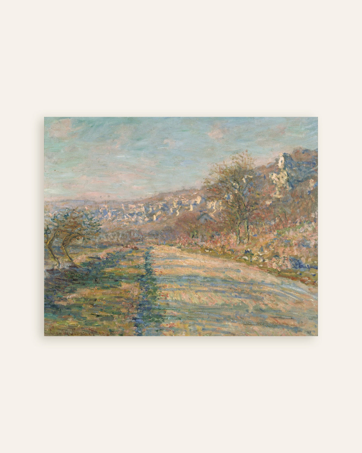 Poster Vägen till La Roche-Guyon (1880) av Claude Monet, miniatyr