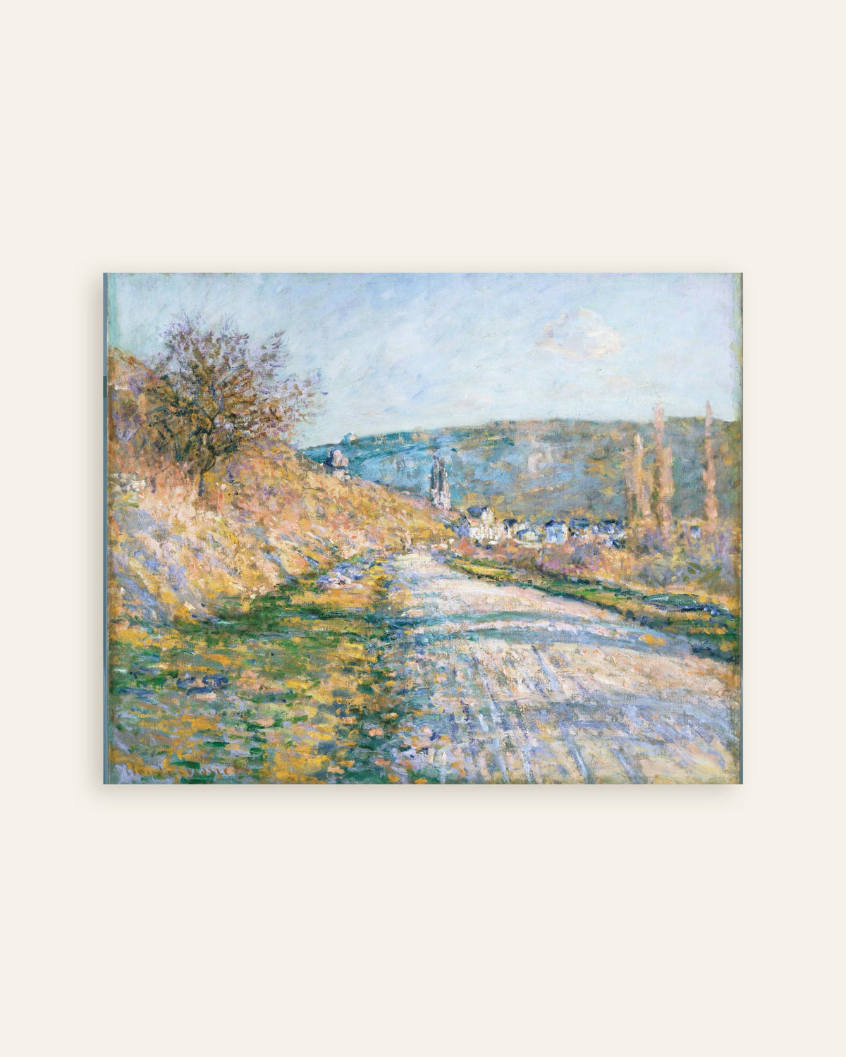 Poster Vägen till Vétheuil (1879) av Claude Monet, miniatyr