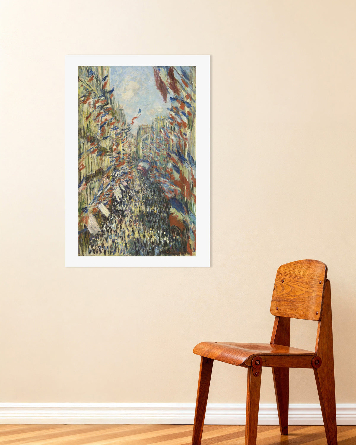 Poster Rue Montorgueil i Paris, festen den 30 juni 1878 av Claude Monet