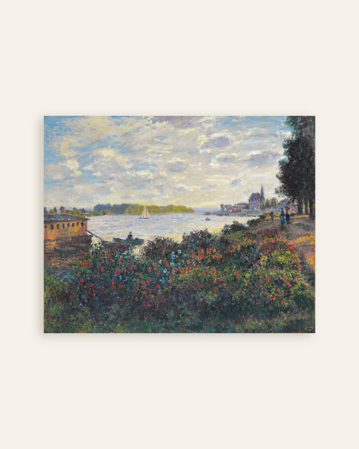 Poster Seine vid Argenteuil (1877) av Claude Monet, miniatyr