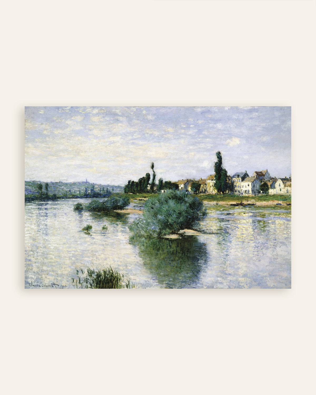 Poster Seine vid Lavacourt (1880) av Claude Monet, miniatyr
