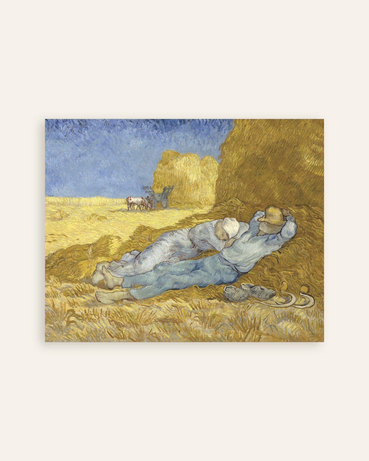 Poster av Siestan, efter Millet (1890) av Vincent van Gogh, miniatyr