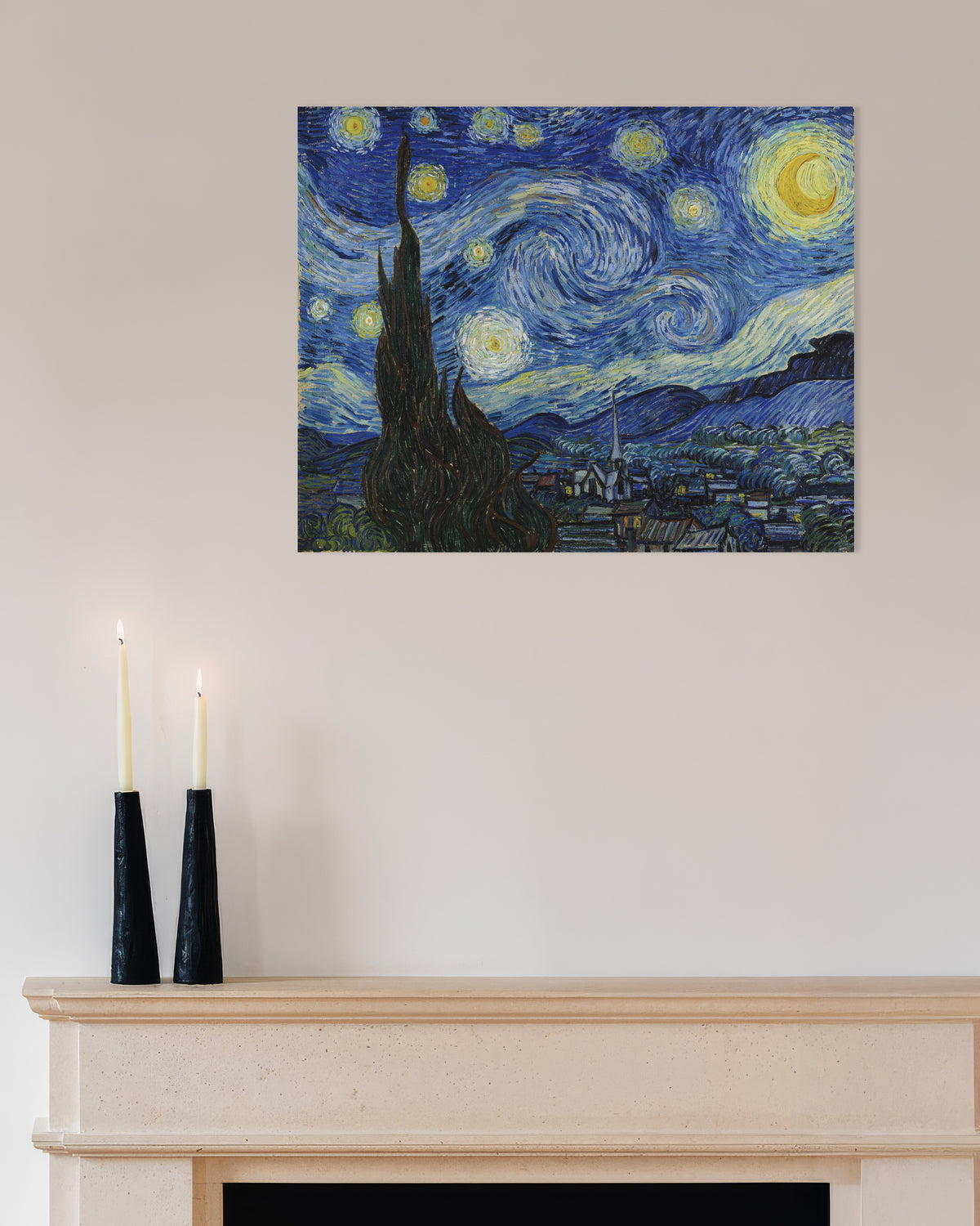 Poster med Stjärnenatten (1889) av Vincent van Gogh