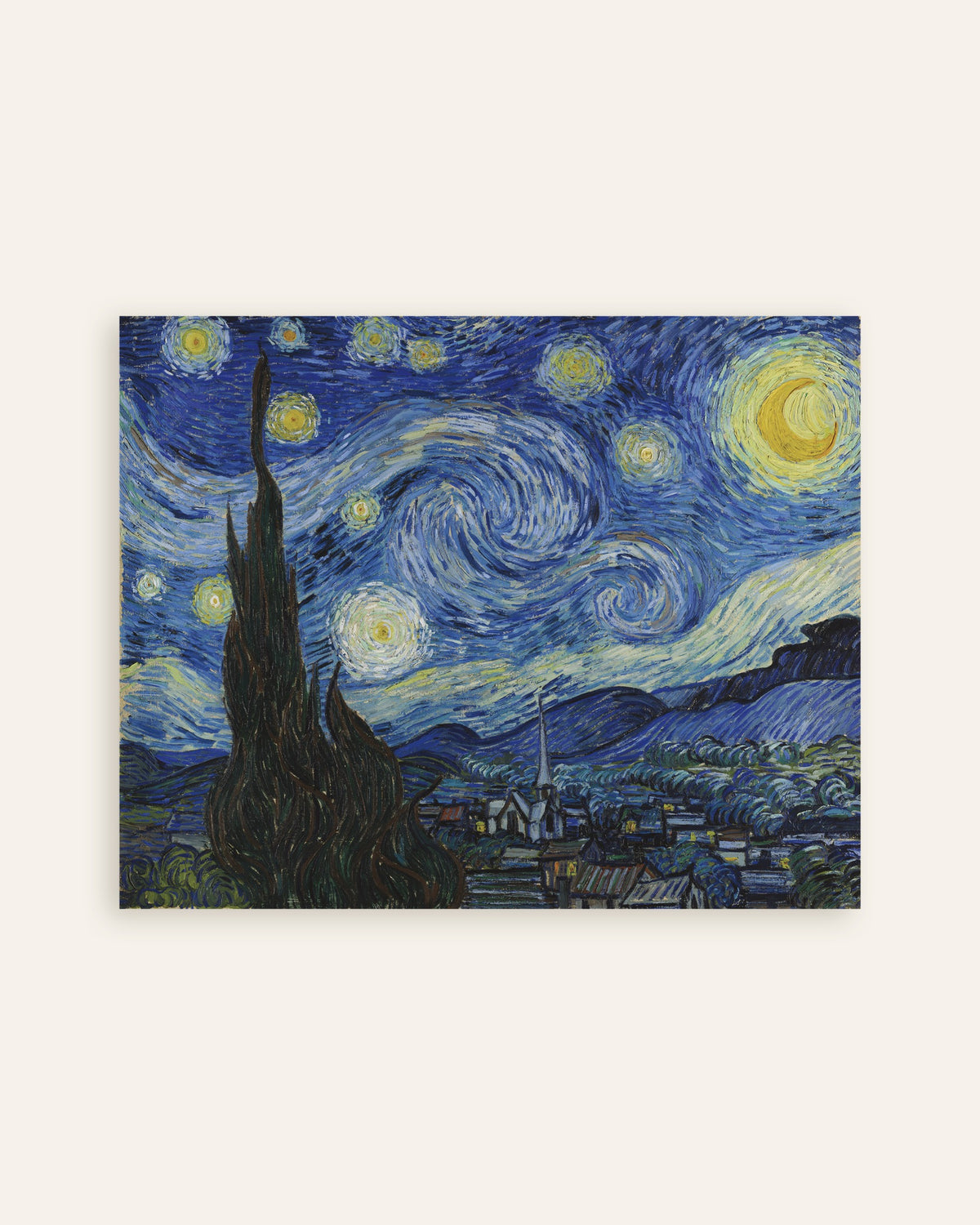Poster med Stjärnenatten (1889) av Vincent van Gogh, miniatyrbild