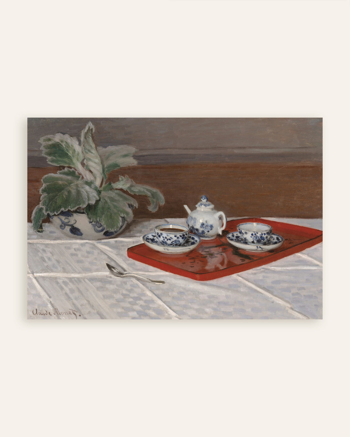 Poster Teservisen (1872) av Claude Monet, miniatyr