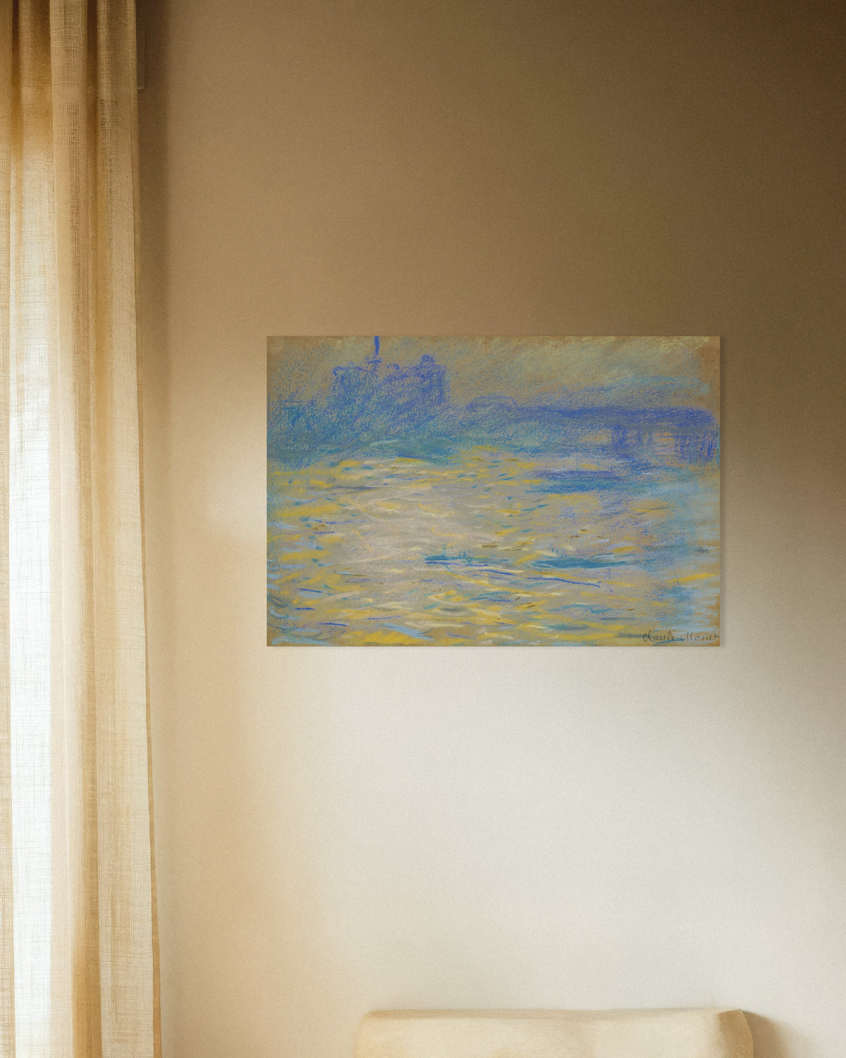Poster Themsen (1901) av Claude Monet