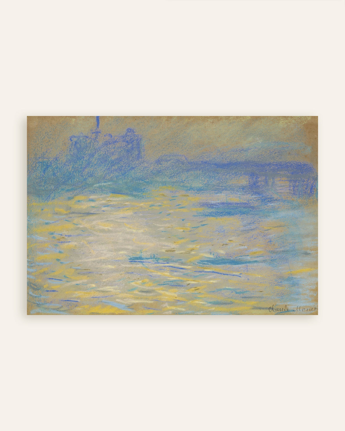Poster Themsen (1901) av Claude Monet, miniatyr