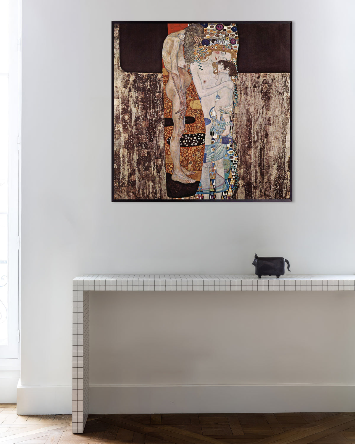 Poster Kvinnans tre åldrar (1905) av Gustav Klimt med metallram