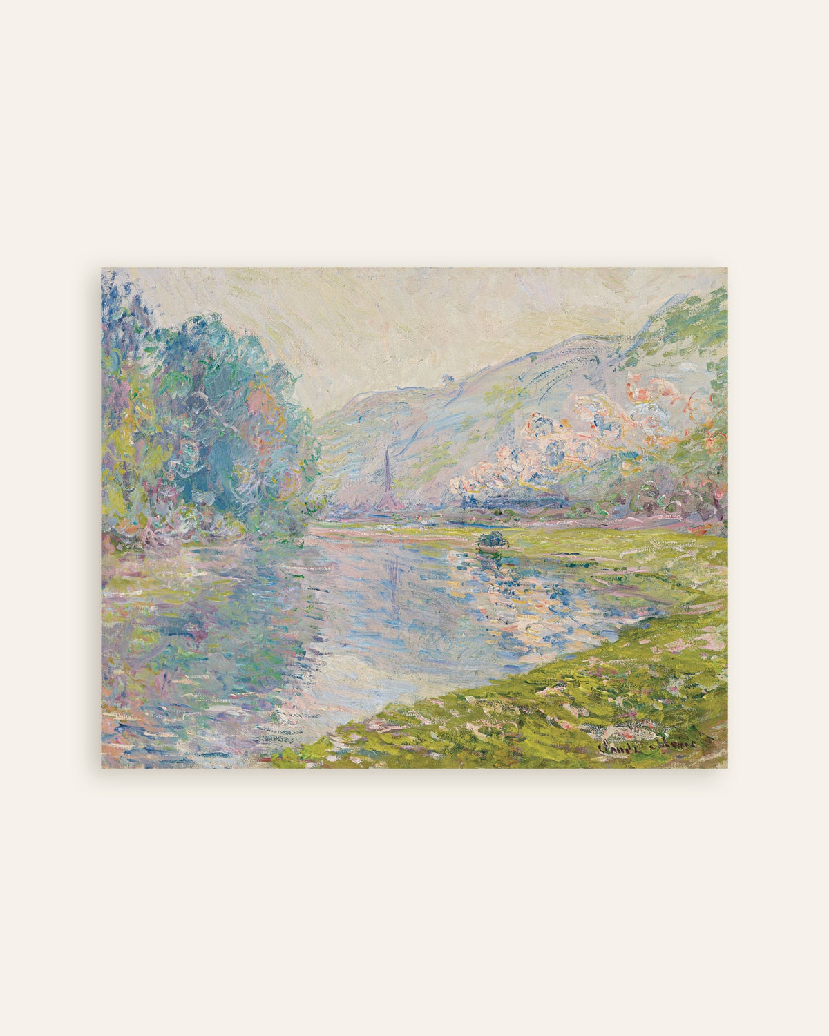 Poster Tåget vid Jeufosse (1884) av Claude Monet, miniatyr