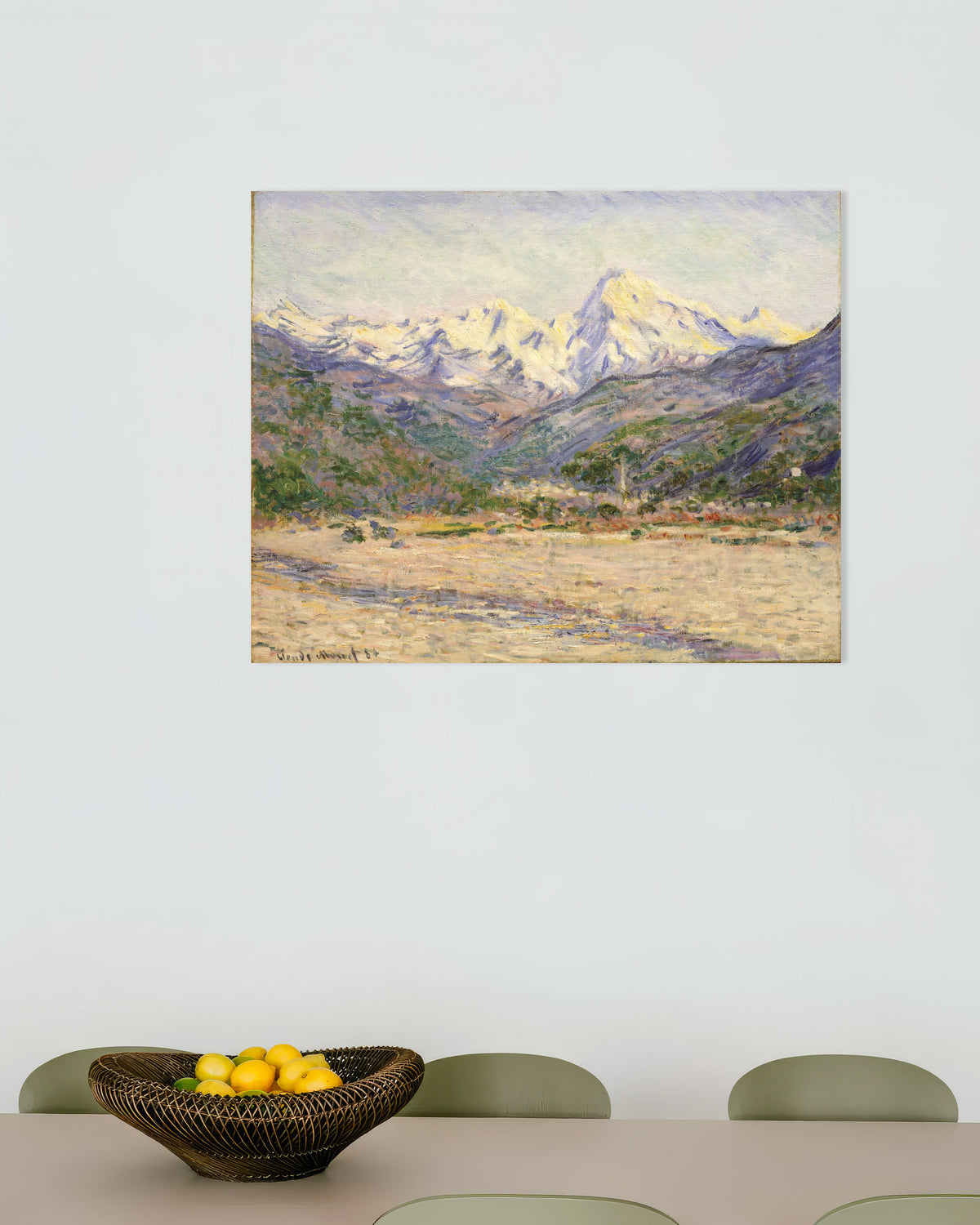 Poster Nerviadalen (1884) av Claude Monet