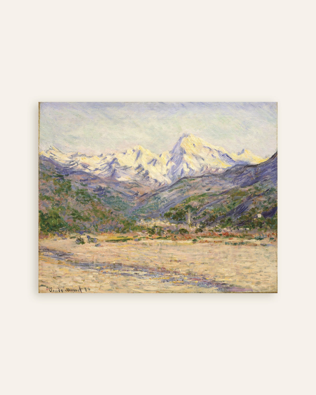Poster Nerviadalen (1884) av Claude Monet, miniatyr