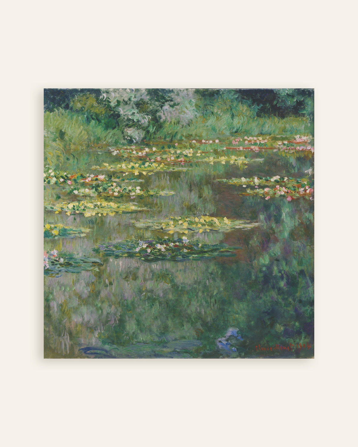 Poster Näckrosdammen (1904) av Claude Monet, miniatyr