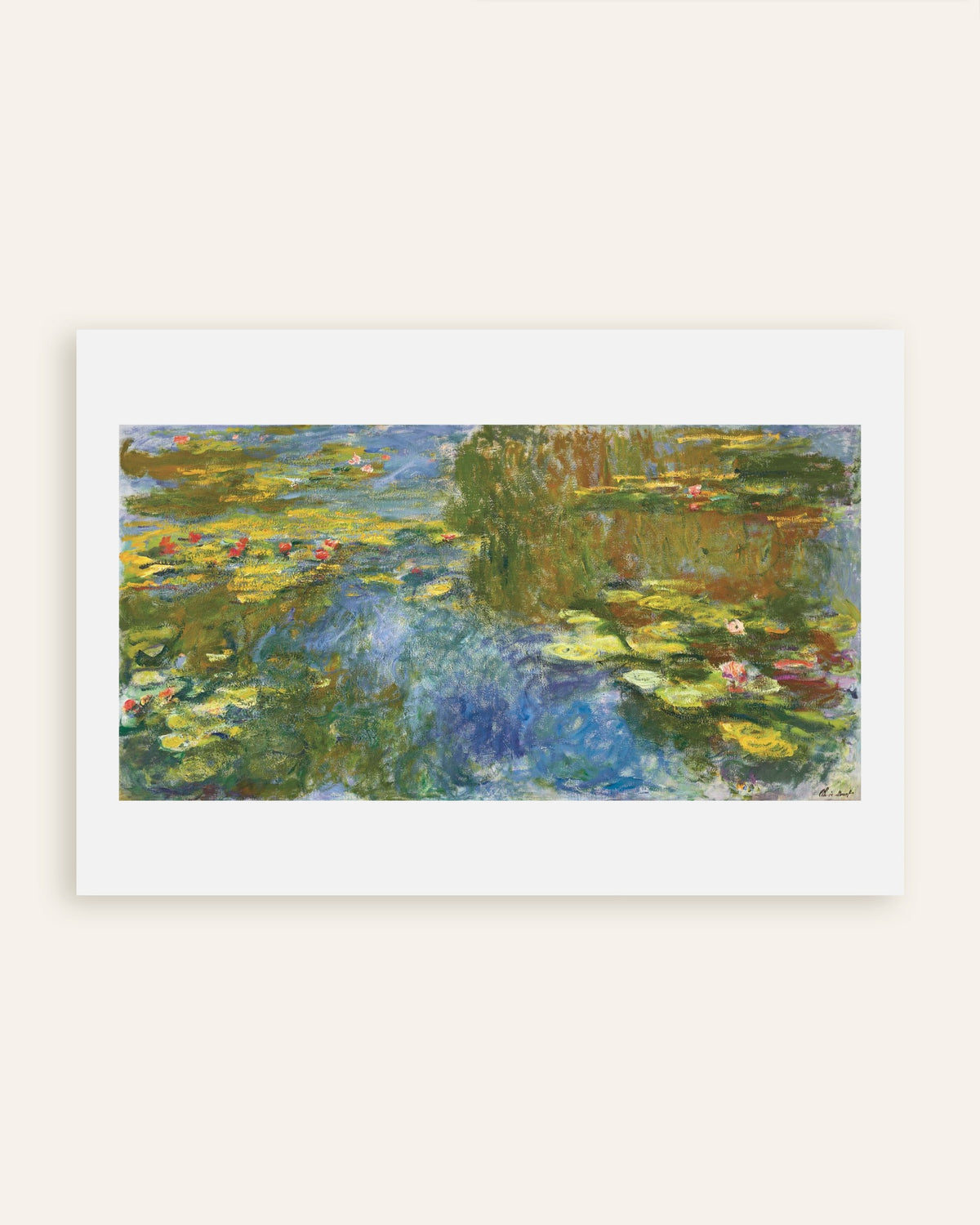 Poster Näckrosdammen (ca 1917–1919) av Claude Monet, miniatyr
