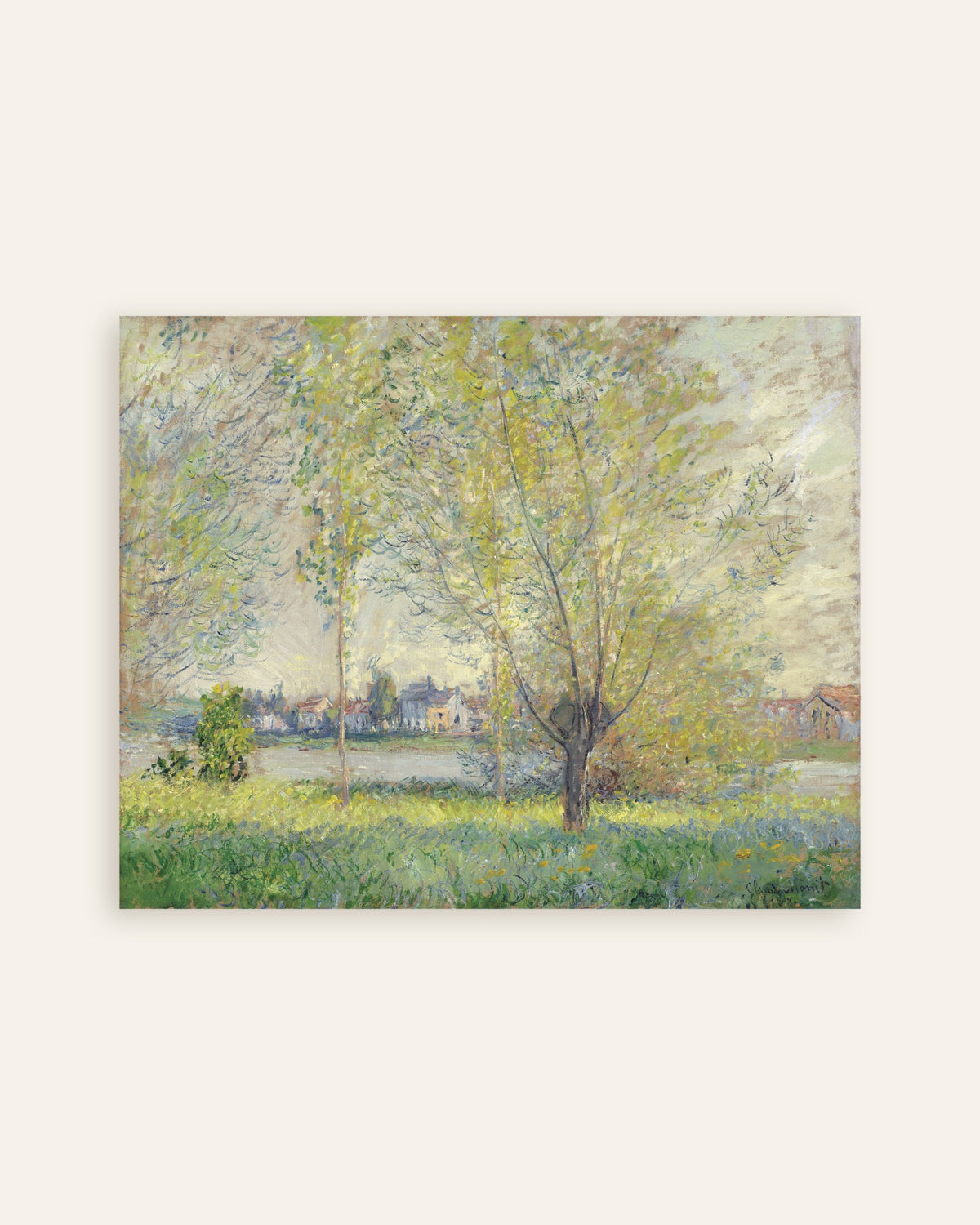Poster Pilträden (1880) av Claude Monet, miniatyr