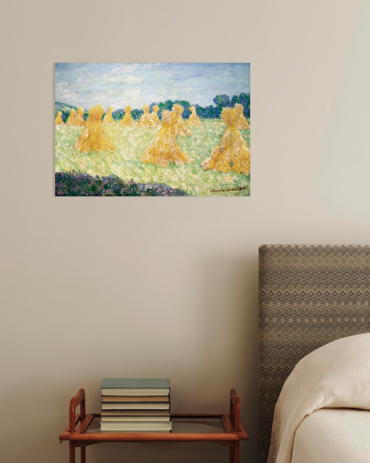 Poster Flickorna i Giverny, solljus (1894) av Claude Monet