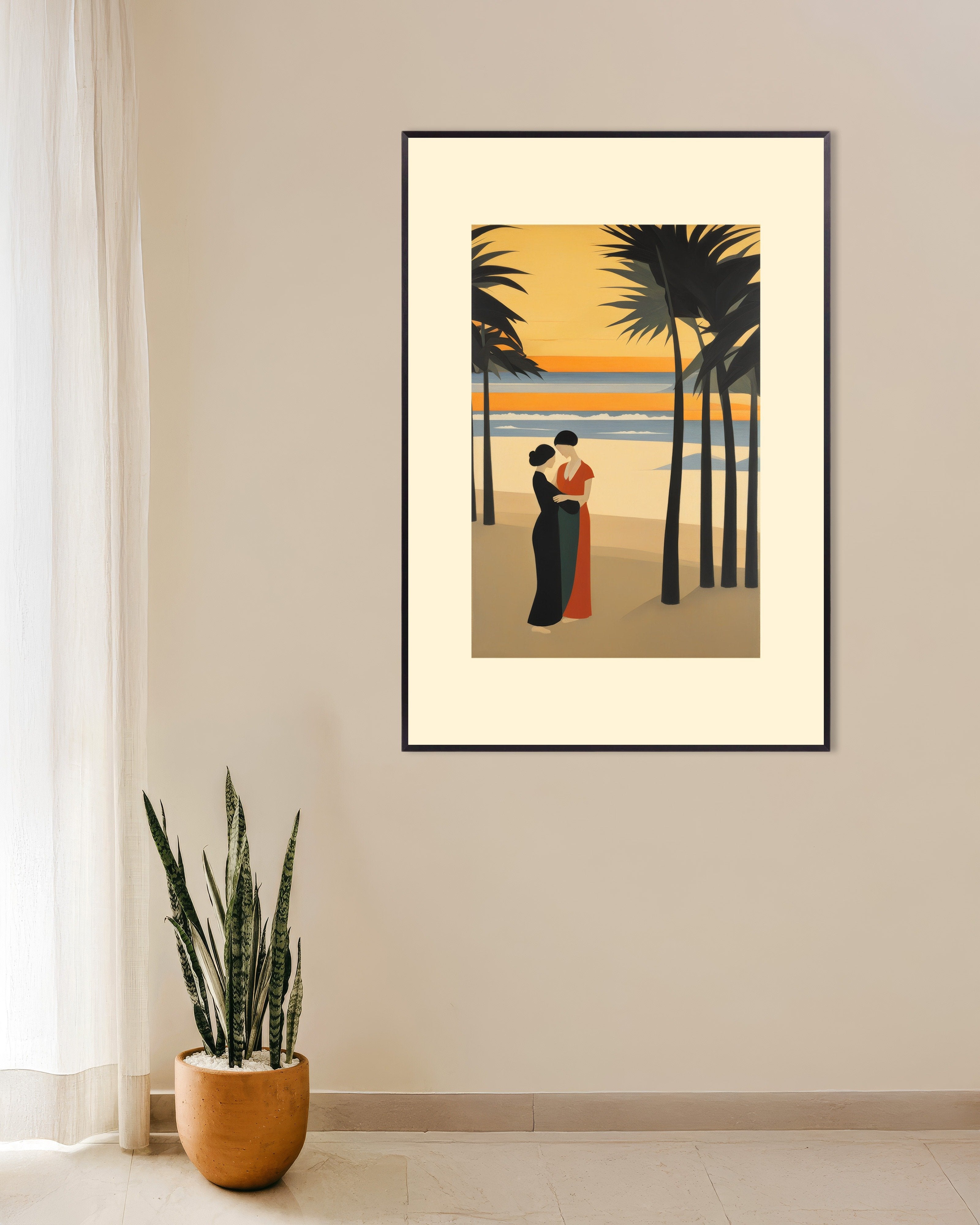 Poster of To love at leisure, Baudelaire, no text, with metal frame