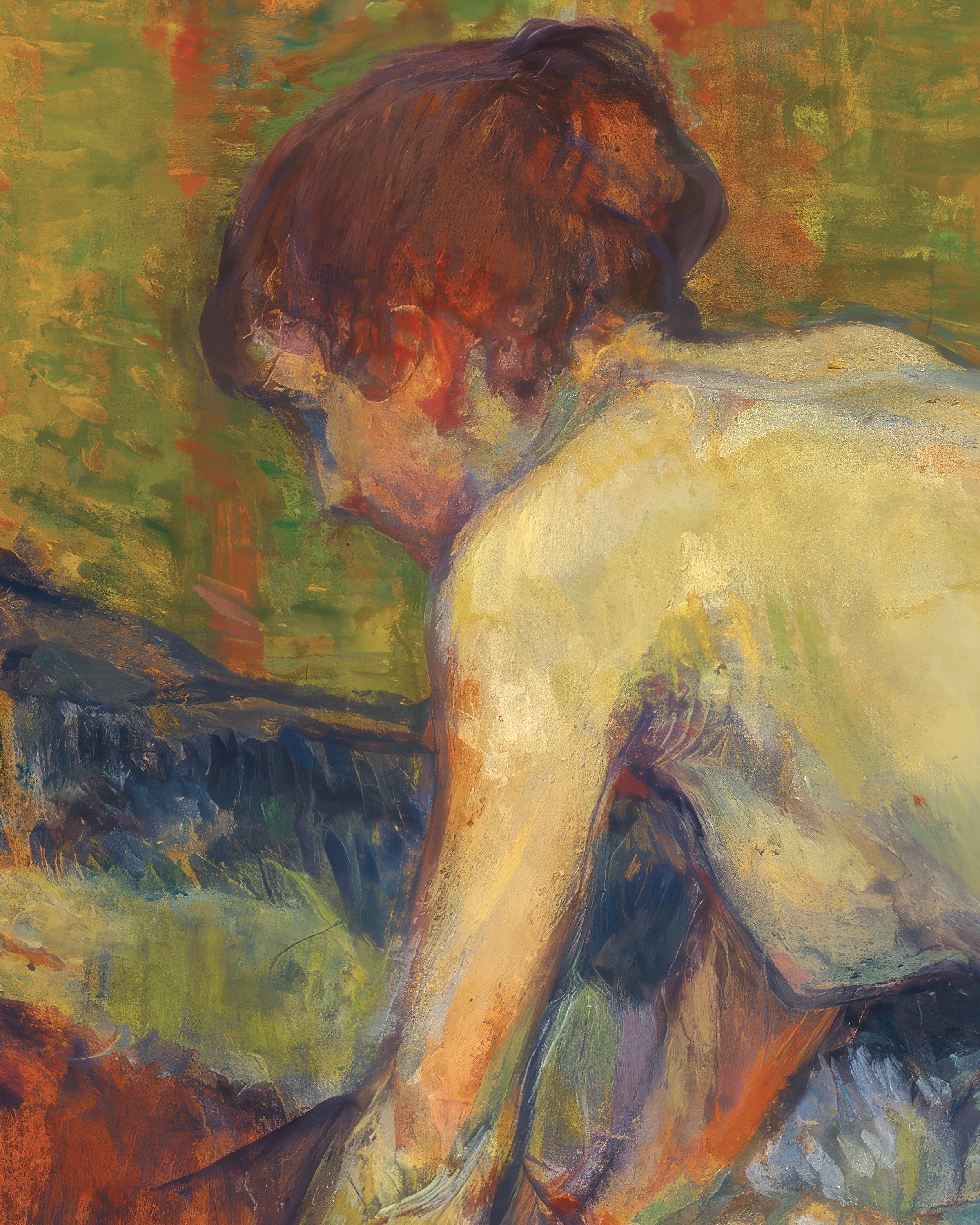 Rödhuvad Naken Krypande av Henri de Toulouse-Lautrec Poster