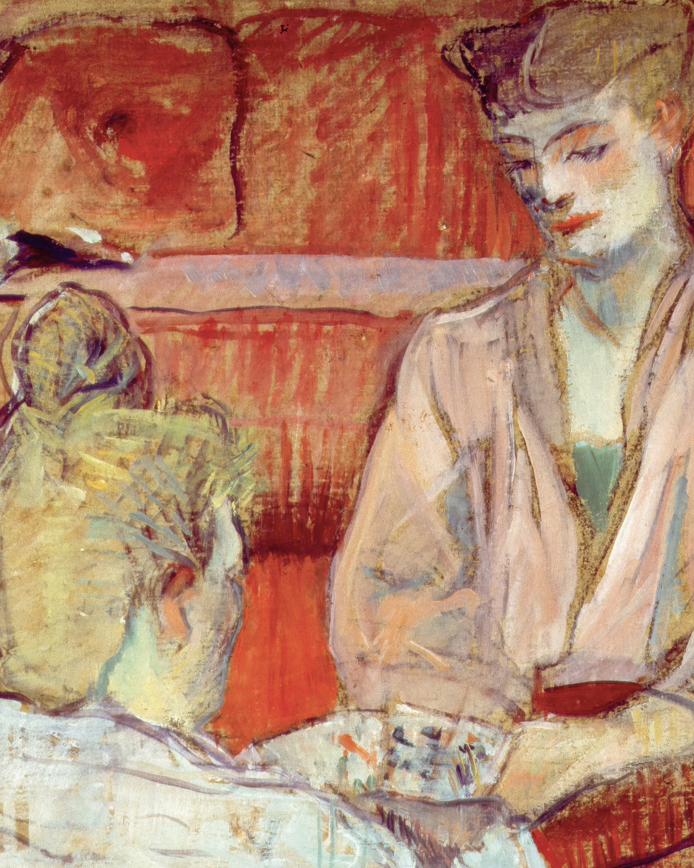Spelarna vid kortbordet av Henri de Toulouse-Lautrec, 1893 - Poster